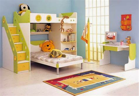 Not one but two bunk beds line the walls of this shared kids' room, allowing for ample use of the open floor for games, building, coloring, and more. 10 Kids room ideas for a boy and a girl