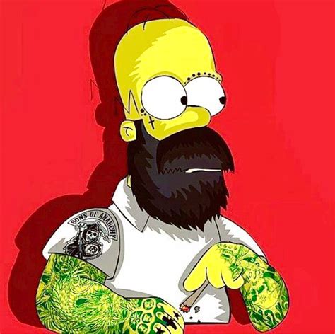 Homer Simpson With A Beard Punk Edit Fondos De Los Simpsons Imagenes
