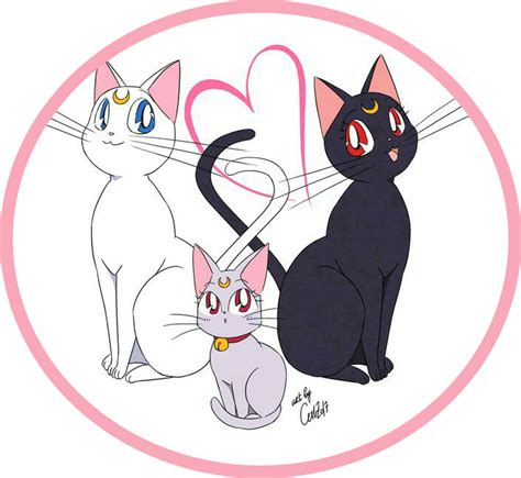 Sailormoon Artemis Luna Diana Cat Sticker By Vicohush