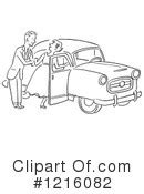 Man Helping Woman Into Car Clipart 1 1 Royalty Free RF Illustrations
