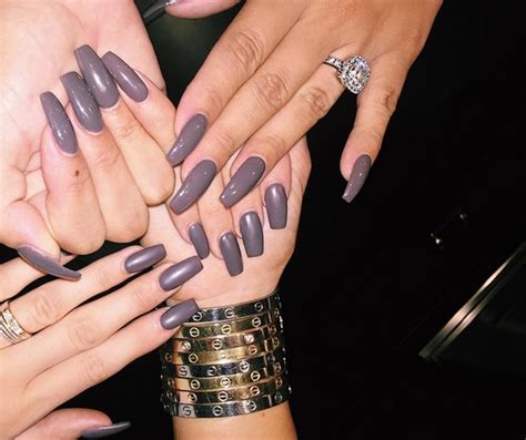 Kylie Jenner Sparks The Cult Coffin Nails Trend Look