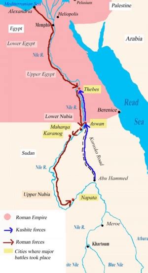 Map of kush empire | picture: Ancient Sudan~ Nubia: History: Kush and Rome: Map