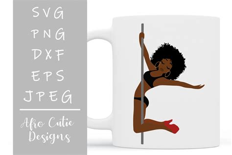 Pole Dancer Woman Afro African American Afro Woman Svg Etsy