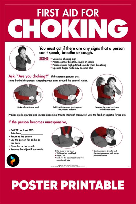 10 Best First Aid Choking Poster Printable