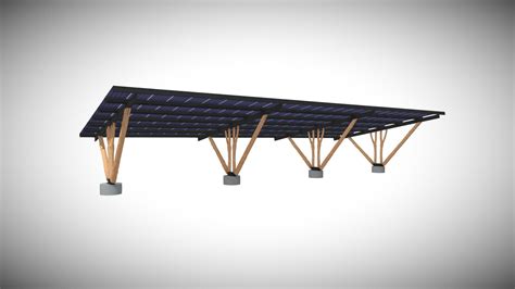 Cantilevered Solar Carport Download Free 3d Model By Wholetrees