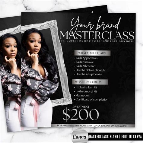 Luxury Diy Master Class Flyer Social Media Flyer Instagram Etsy