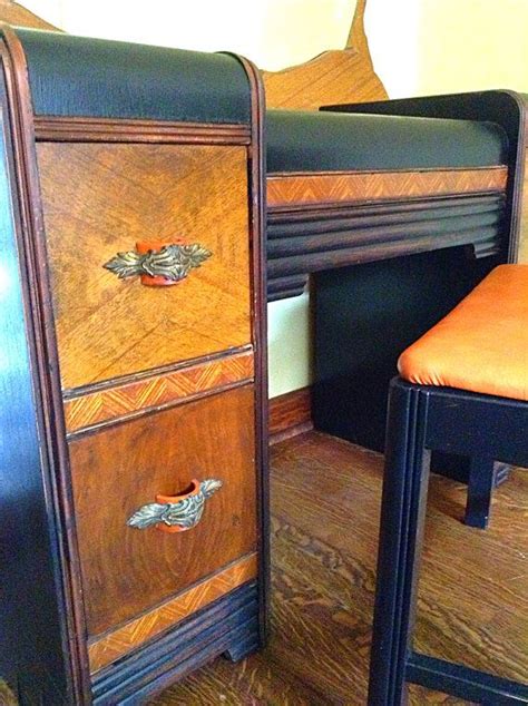 Check spelling or type a new query. Upcycled 1930's Art Deco Waterfall Top Vanity with Seat ...