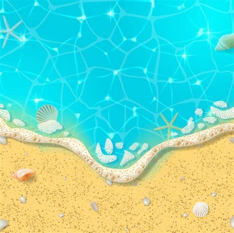Beach Summer Background Vector Design 02 Free Download