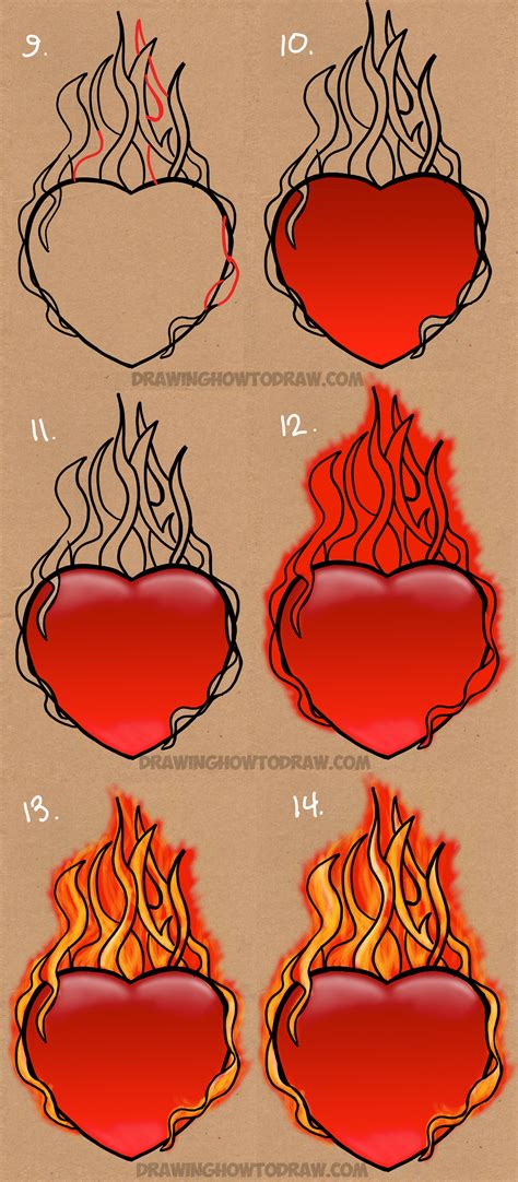 Https://tommynaija.com/draw/how To Draw A Flaming Heart