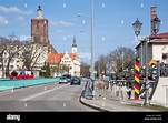 Öffnen Sie Grenzübergang Guben, Brandenburg, Deutschland / Gubin, Polen ...