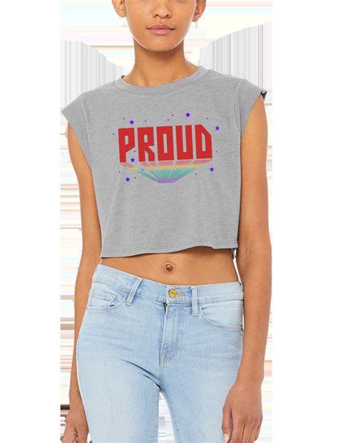 Gay Pride Crop Top Cosmically Proud Lgtbq Shirt Etsy