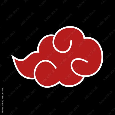 Akatsuki Red Cloud Logo Suitable For Use As A Business Or Community