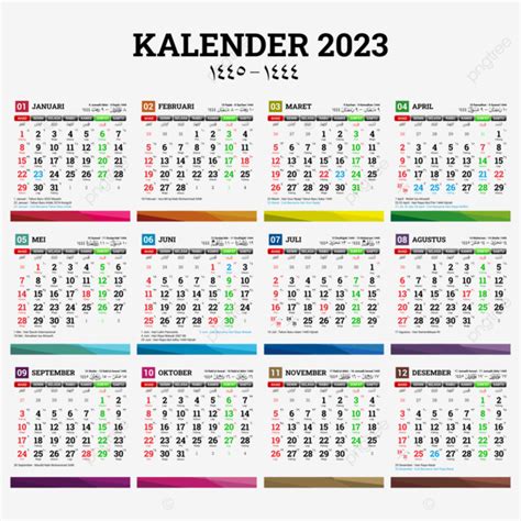 Kalender 2023 Avec Hijri Et F Te Nationale Indon Sienne Png