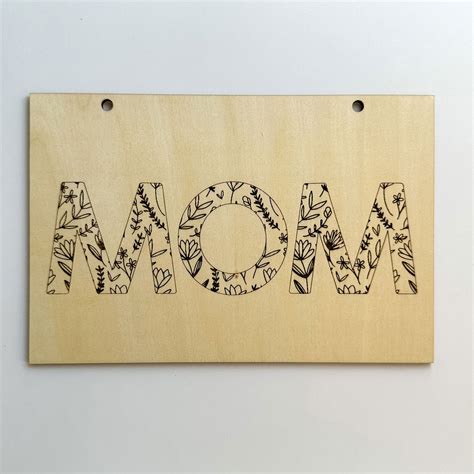 Floral Mom Photo Album Cover Mother S Day T Glowforge Shop
