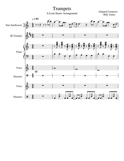 The widest selection of trumpet sheet music, trumpet solos and downloadable trumpet music in the world! Trumpets - A Lena Storm Arrangement Sheet music for Piano, Trumpet, Voice (Other) (Mixed Quartet ...