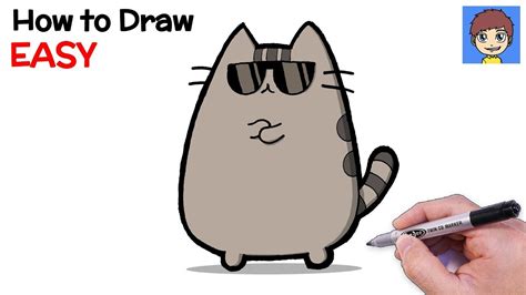 how to draw pusheen the cat step by step easy and fun