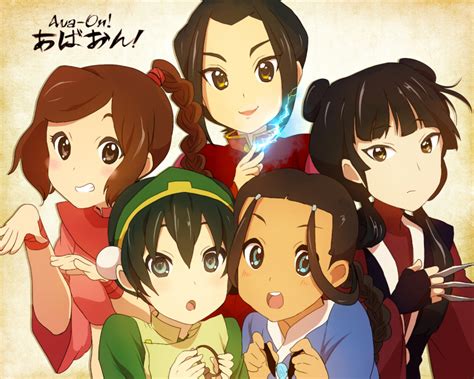 Toph Bei Fong Katara Azula Ty Lee And Mai K On And 2 More Drawn