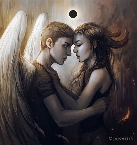 Love By Jojoesart Angel Art Angels And Demons Fantasy Art