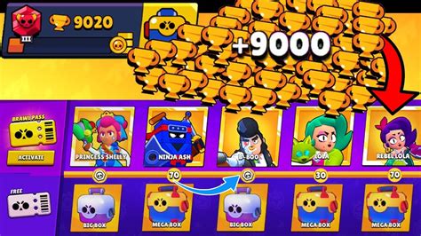 Nonstop To 9000 Trophies Without Collecting Brawl Pass Brawl Stars