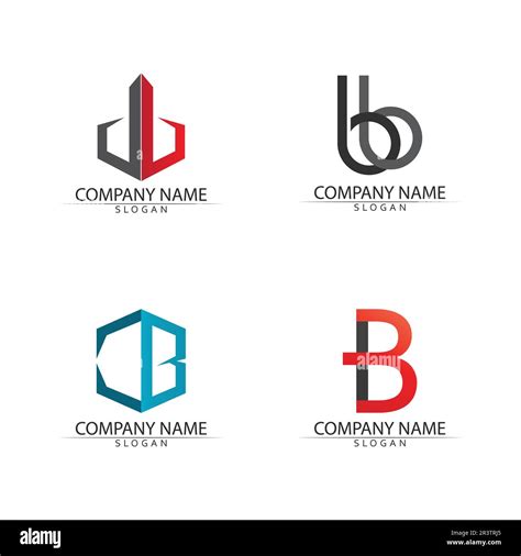 Abstract Letter B Logo Vector B Logo Symbol Icon Design Template Stock