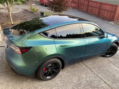 Tesla Model Y Wrap Blue Art Puke