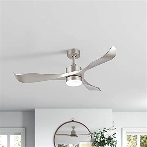 Wingbo Modern Ceiling Fan With Lights And Remote Brushed Nickel
