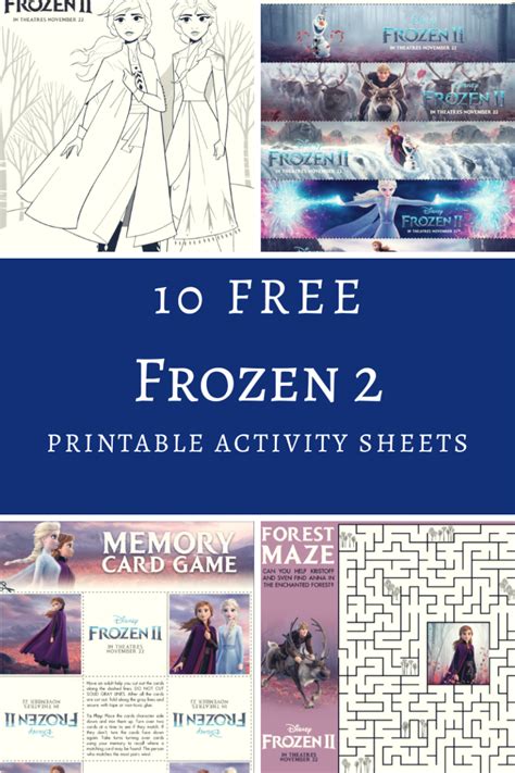 10 Free Printable Frozen 2 Activity Sheets Mrs Kathy King