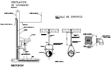 Plumbing Sanitary Section Detail Dwg File Cadbull