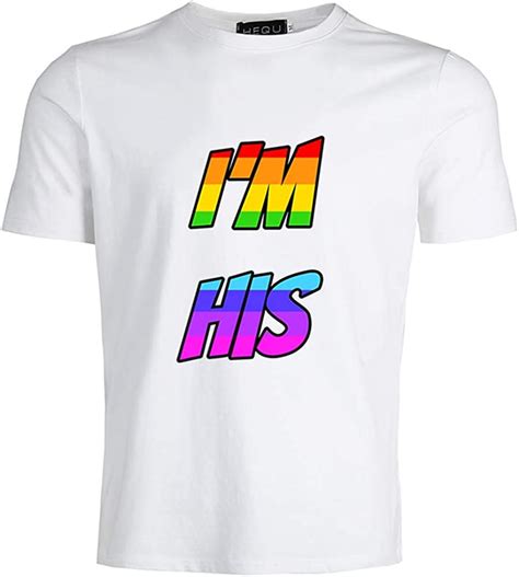 Hequ Lgbtq T Shirt Hes Mine Im His Gay Matching Couple Graphic Tees