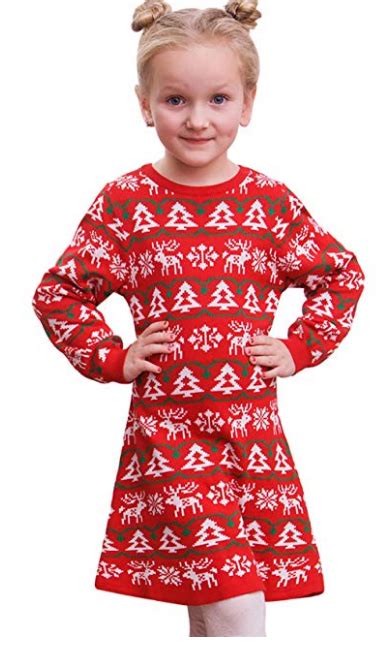 5 girls christmas sweater dresses [a ] 164