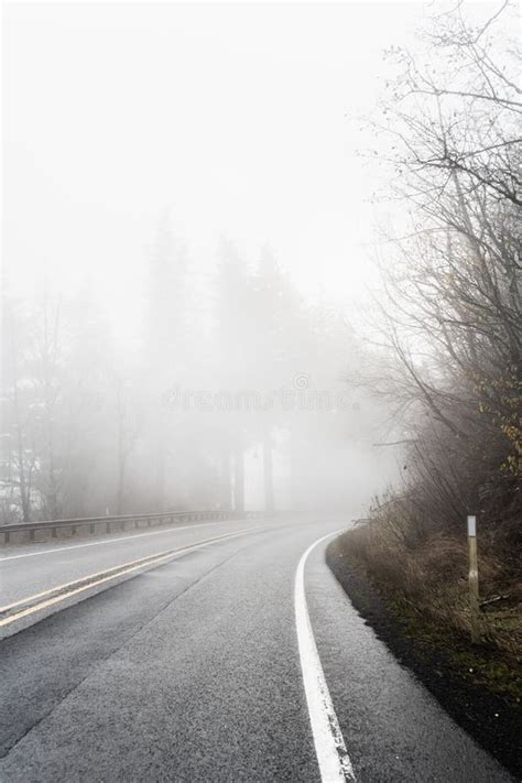 Foggy Mountain Road In Pacific Northwest001 Stock Photo Image Of