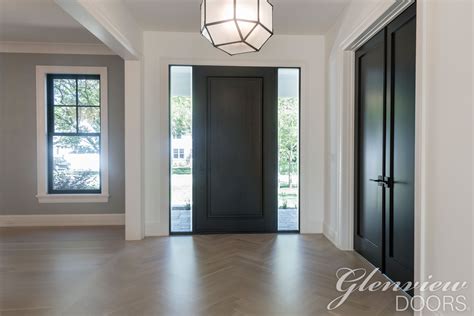 Classic Single Front Door With Sidelites Clear Beveled Glass Gallery
