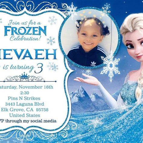 Frozen Invitation Frozen Birthday Invitation Frozen Party Etsy