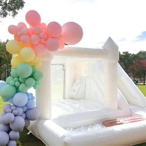 Outdoor Rental Inflatable White Bounce House Bouncer Castles Wedding