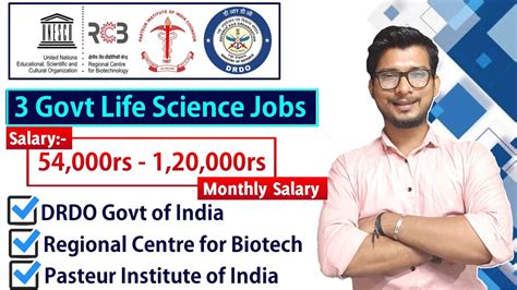 3 Govt Jobs For Life Science Graduates Life Science Jobs Life
