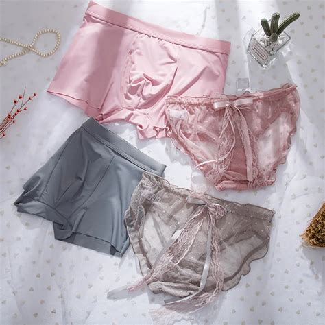 Couple Underwear Set Ice Silk Couple Panties Set Hot Panties Couple Hot Panties Aliexpress