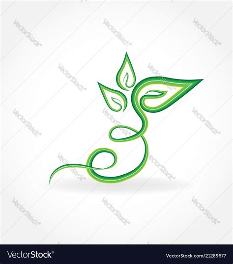 Swirly Leaf Royalty Free Vector Image Vectorstock