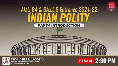 Part Introduction To Indian Polity Amu Entrance Ba Ba Ll
