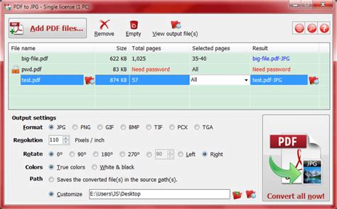 Just click 'start convert' to transform the images to pdf. PDF to JPG - Download