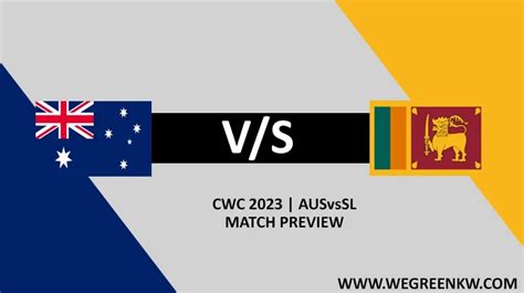 Aus Vs Sl Head To Head World Cup 2023 Australia Vs Sri Lanka Match