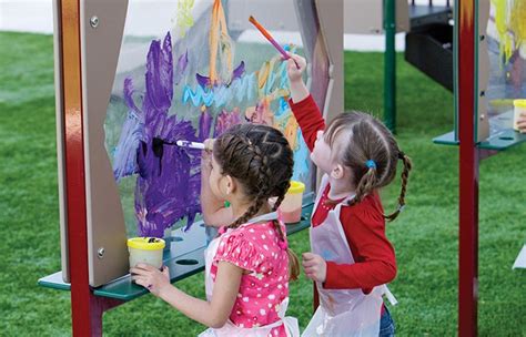 Theater Style Painting Center For A Playground So Kids Can Paint And