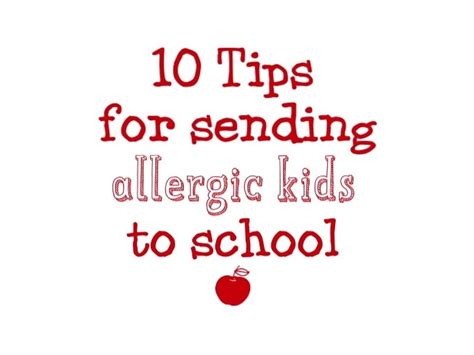 10 Tips For Sending Allergic Kids To School Yummymummyclubca