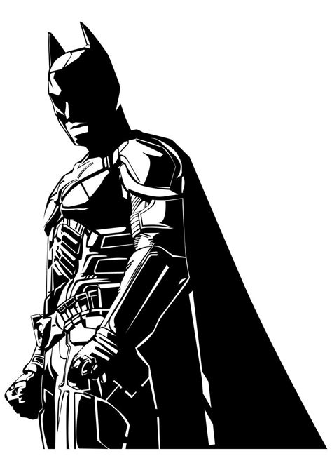 Batman Cartoon Clipart Black And White Batman