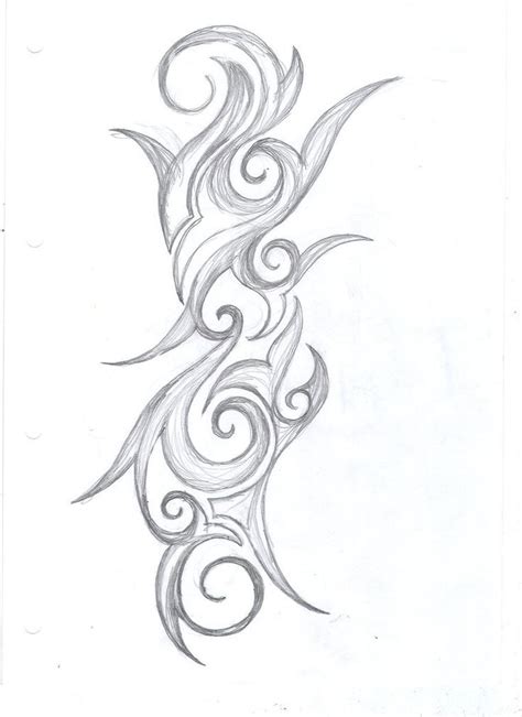 Swirl Tribal Tattoo Design By Average Sensation On Deviantart Swirl