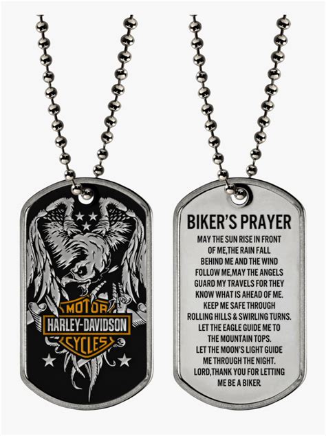 Harley Bikers Prayer Harley Davidson Dog Tag Free Transparent