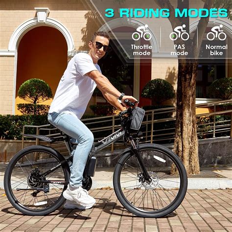 26 Folding Electric Bicycle 500w 48v Adults Mountain E Bike 21speed