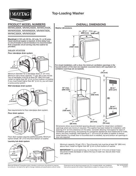 Pdf Manual For Maytag Washer Mvwc400xw