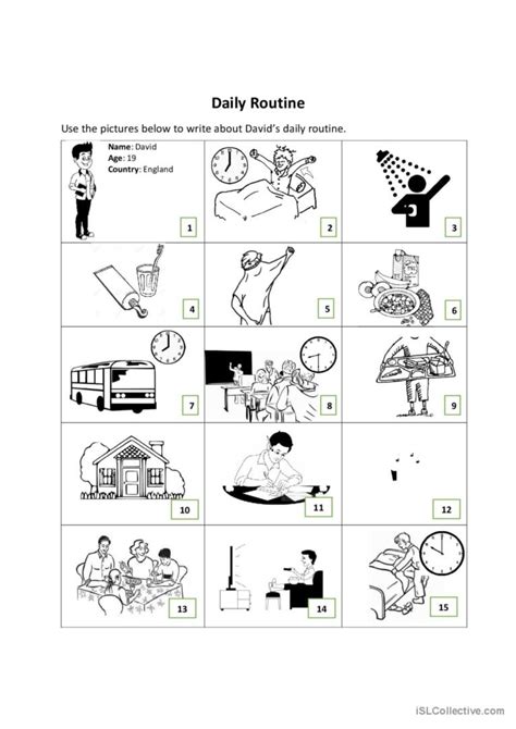 Daily Routine Guided Writing Crea English Esl Worksheets Pdf And Doc