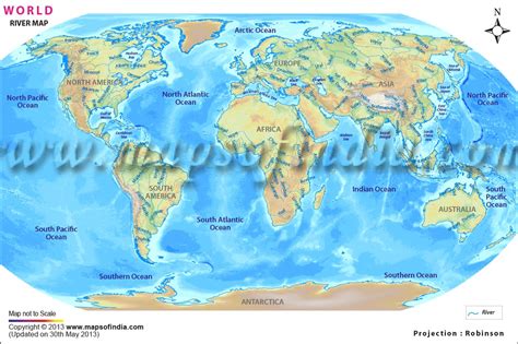 World Map Rivers And Mountains