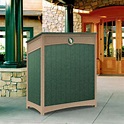 Outdoor Podium with Umbrella Options, Casters, Valet Board Made in USA